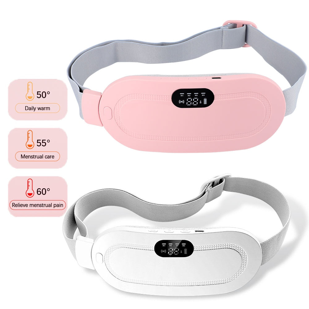 Heated Menstrual Waist Belt, Massaging  Heating Pad, Back Pain Relief