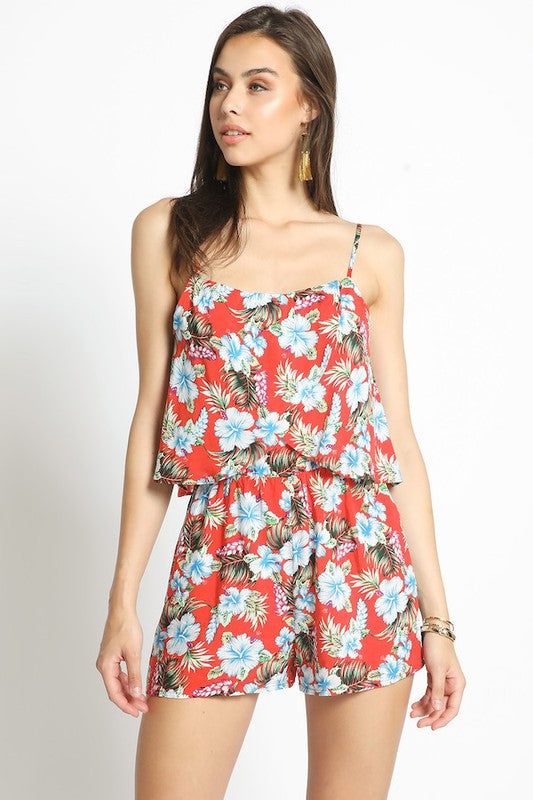 TROPICAL PRINT ROMPER