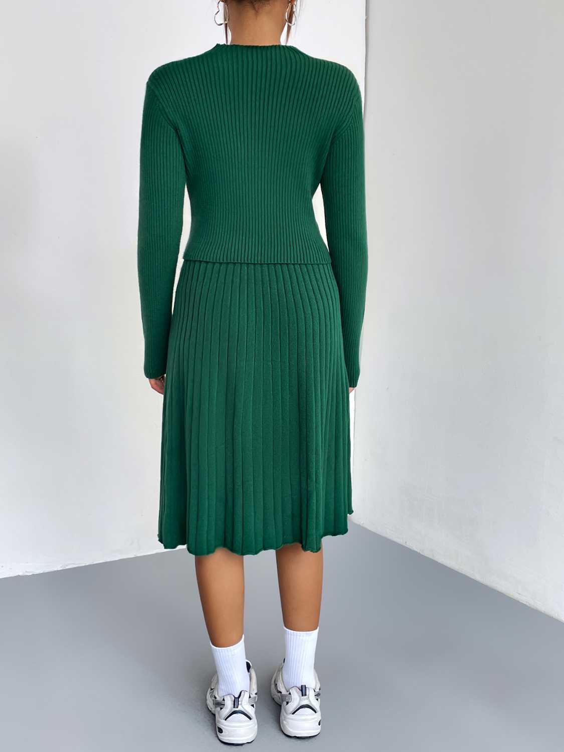 Rib-Knit Sweater and Skirt Set