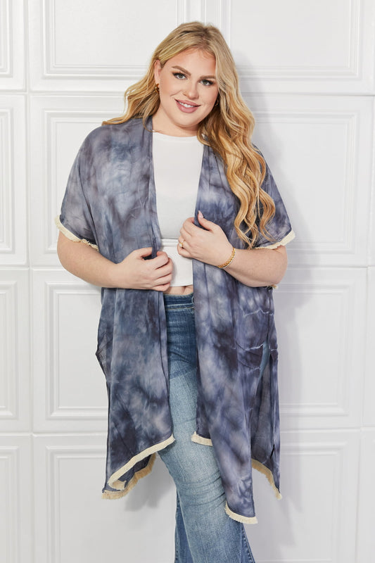 Justin Taylor Cloud Rush Swim Cover-Up Kimono - Touch Me Textures