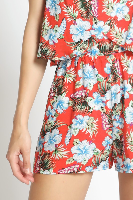 TROPICAL PRINT ROMPER