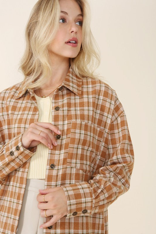 Autumn beige plaid shirts - Touch Me Textures