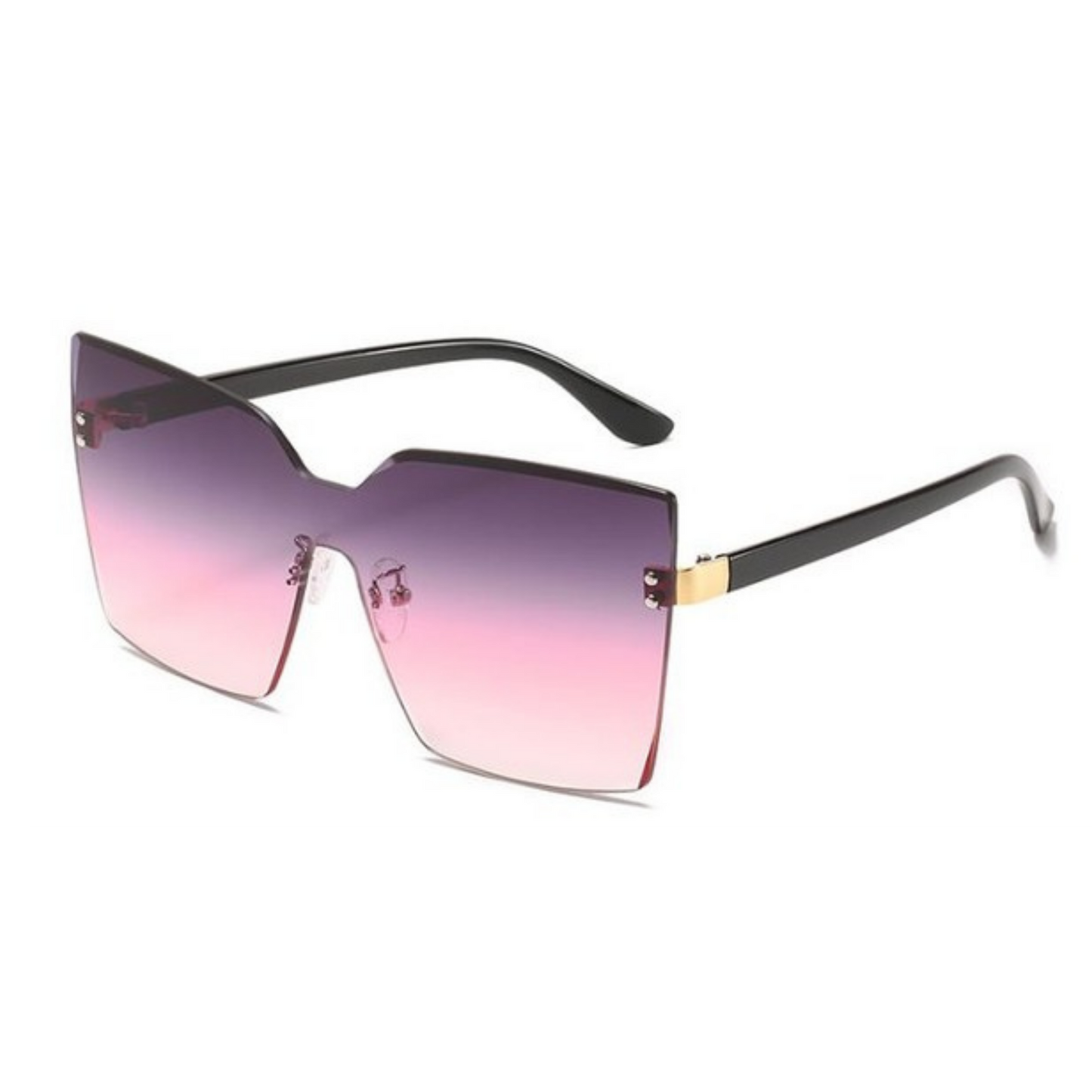 Candy Rimless Gradient Square Sunglasses - Touch Me Textures